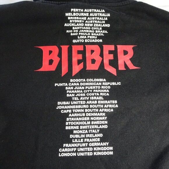 H&M Divided Justin Bieber Stadium Tour Cropped Sweater Size S - Picture 9 of 12